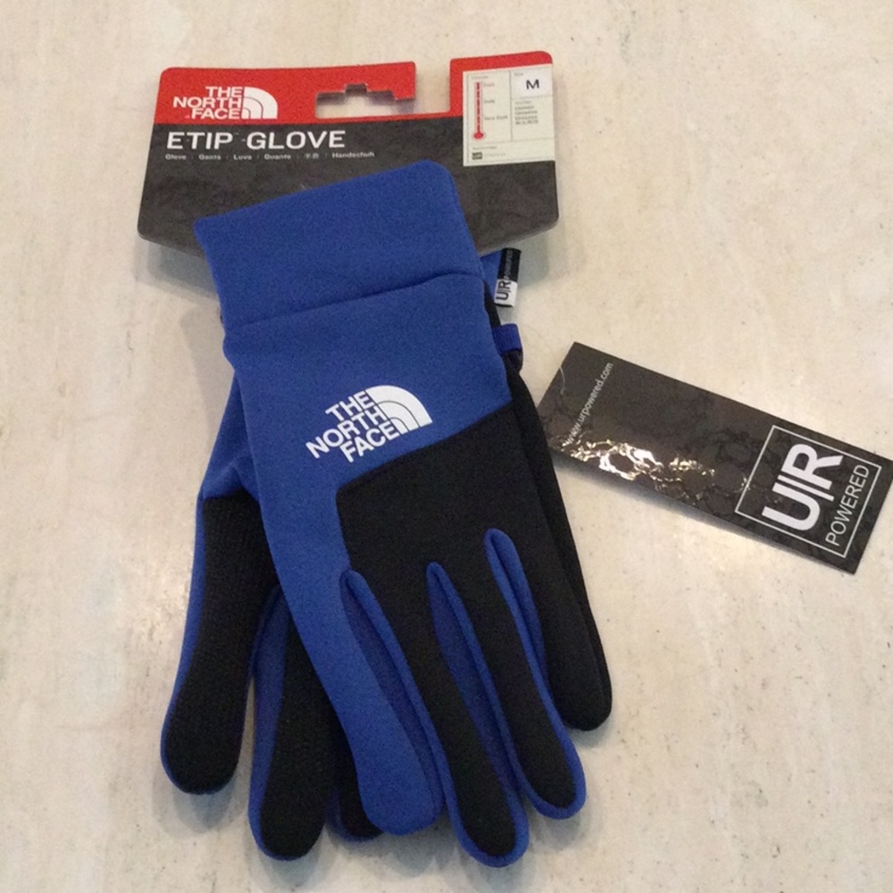 The North Face Etip Gloves Unisex Size Medium Blue TNF Winter Glove - Picture 15 of 15